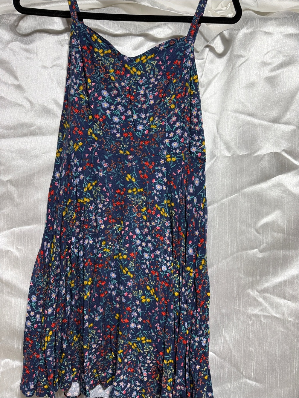 Old Navy Navy Floral Circle Skater Skirt